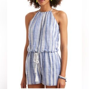 Vineyard Vines Sailing Stripe Romper Size 6 Halter Neck Romper